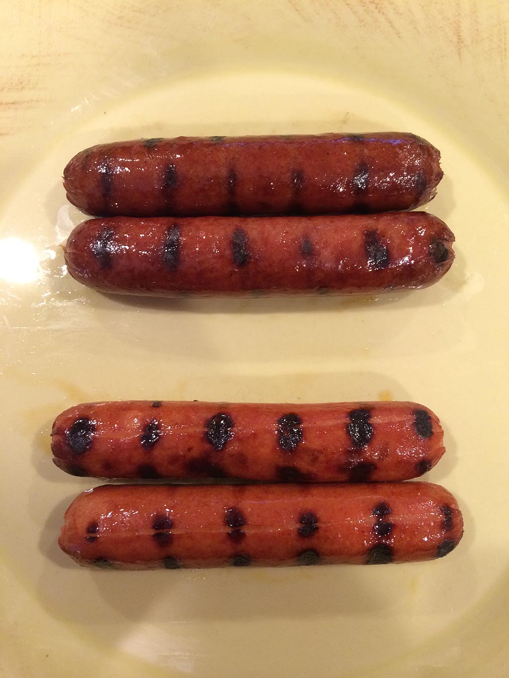 Hot dogs ready for judging