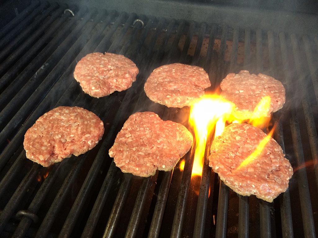 Grilling sliders on the Weber Summit
