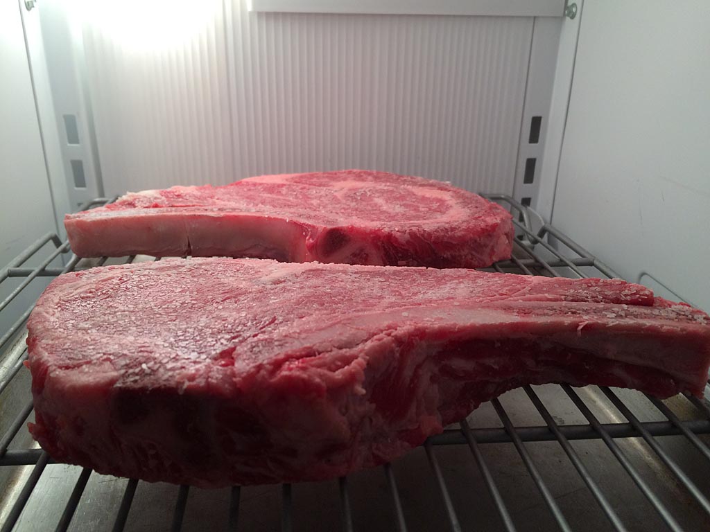 Steaks in the freezer