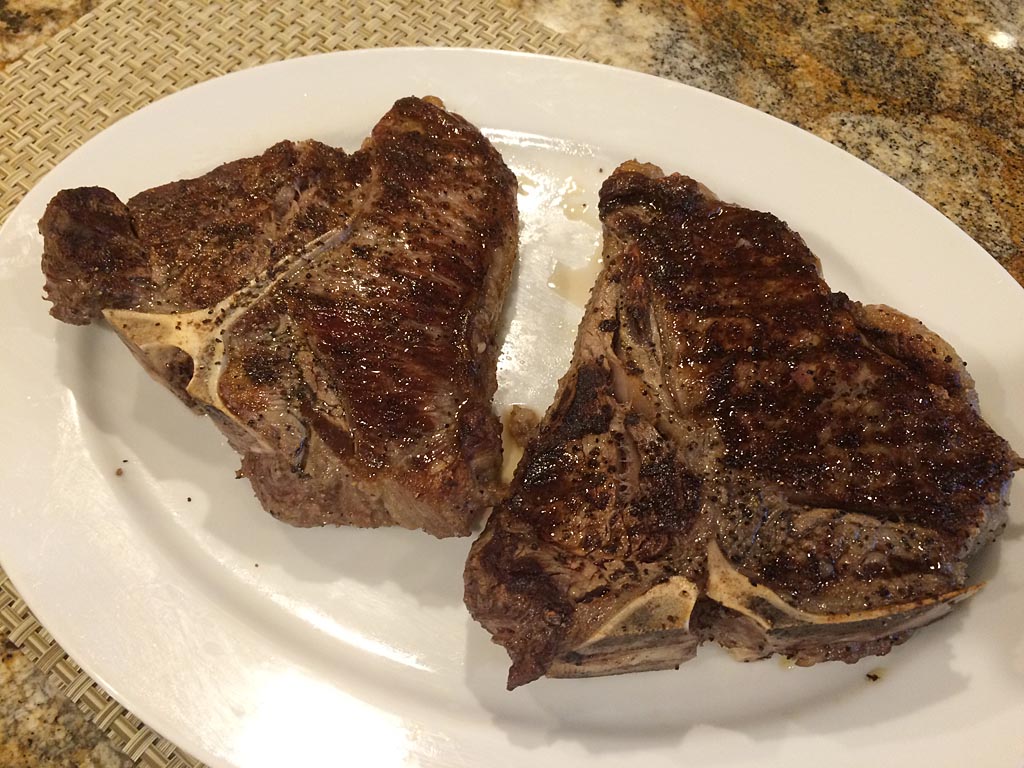 Reverse Seared Porterhouse Steaks The Virtual Weber Gas Grill