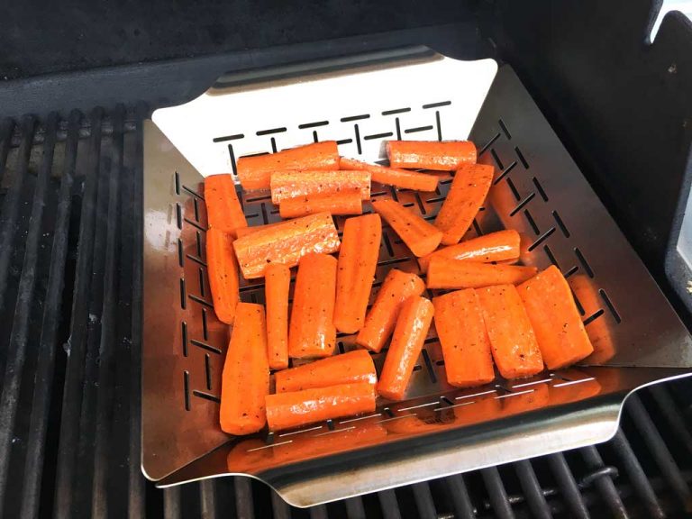 Grilled Carrots in a er Vegetable Basket The Virtual er Gas Grill