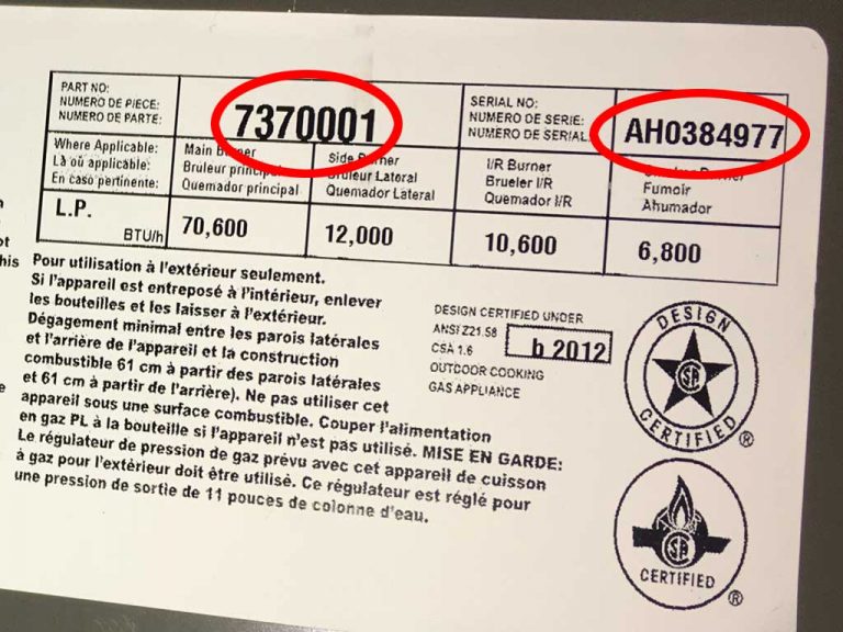 Locating Your er Gas Grill Model/Serial Number The Virtual er Gas Grill