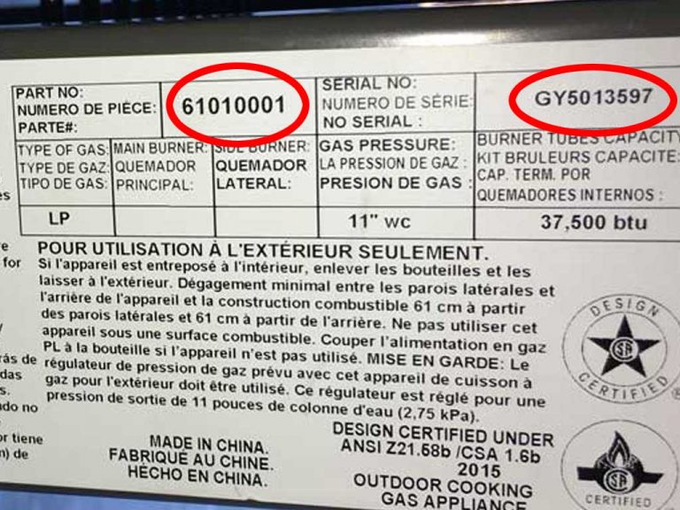 Locating Your er Gas Grill Model/Serial Number The Virtual er