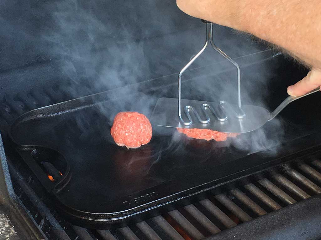 Smash burgers on my carbon steel griddle from @Made In if youve follow