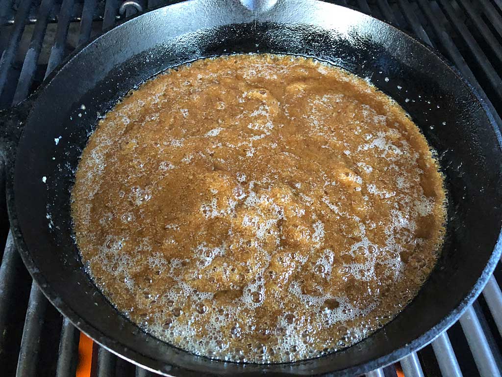Melting brown sugar in butter