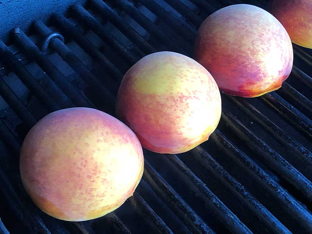 Peaches on the grill