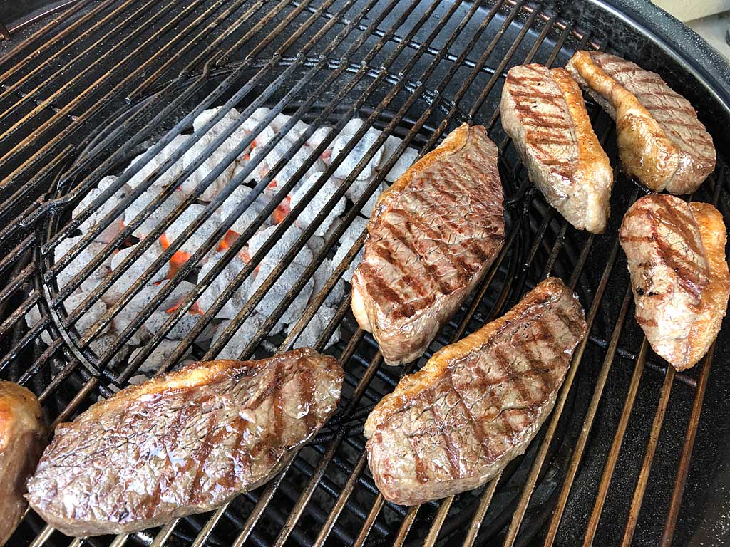 Picanha on the grill grate