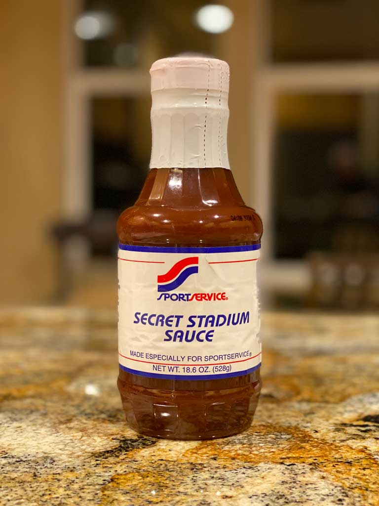 Bottle of Secret Stadium Sauce