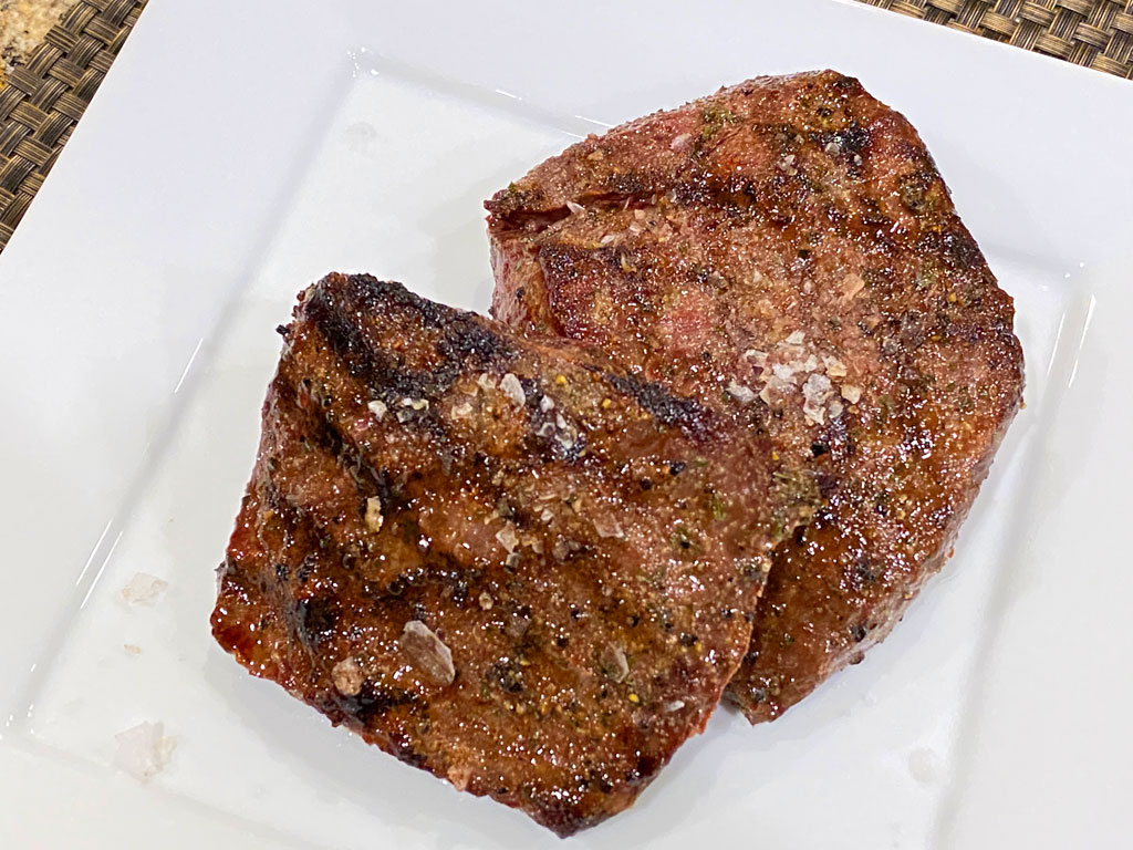 Grilled flat iron steak