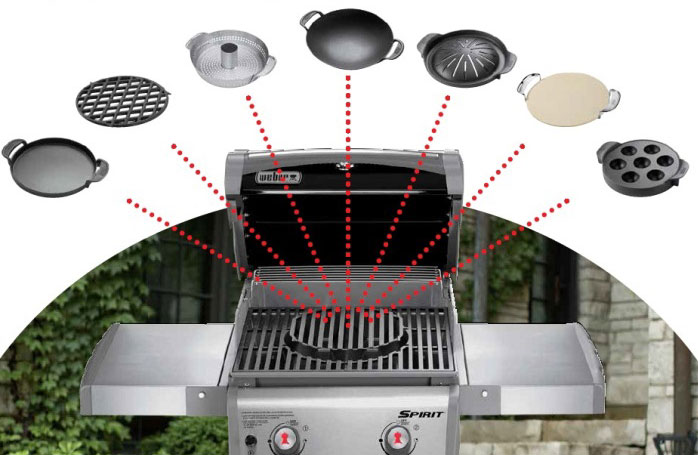 Weber Gourmet BBQ System with accessories
