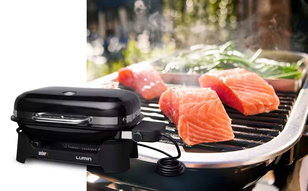 Weber Ice Blue Lumin Electric Grill